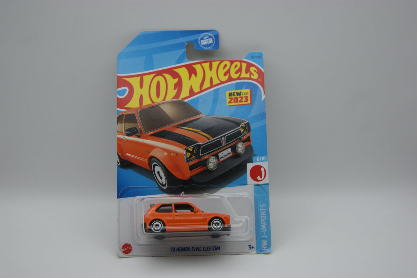 Hot Wheels ’73 Honda Civic Custom 2023 HW J-Imports 8/10 117/250 HKG40 Orange OVP