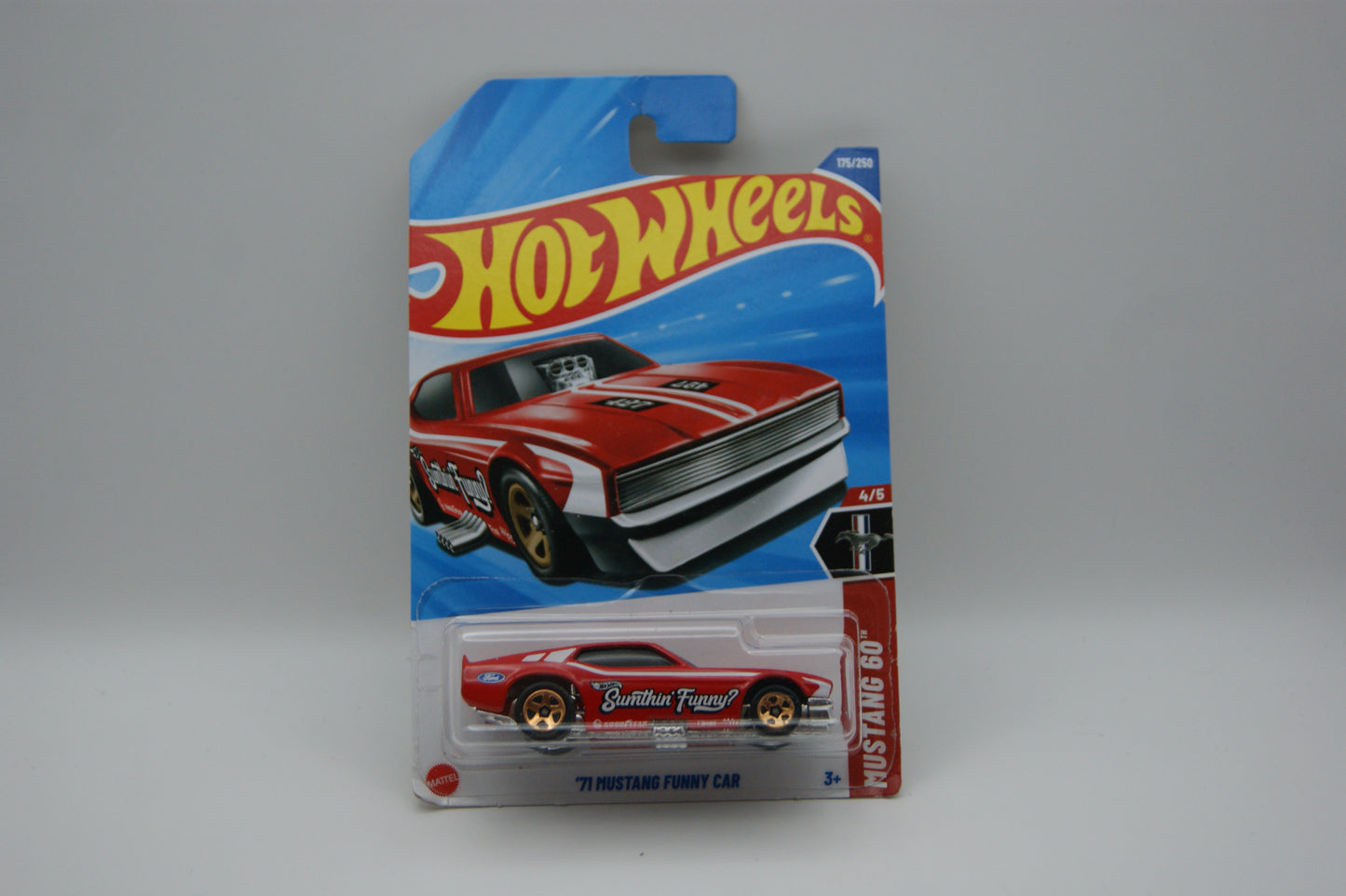 Hot Wheels ’71 Mustang Funny Car 2025 Mustang 60 4/5 175/250 JBB04 Rot OVPv