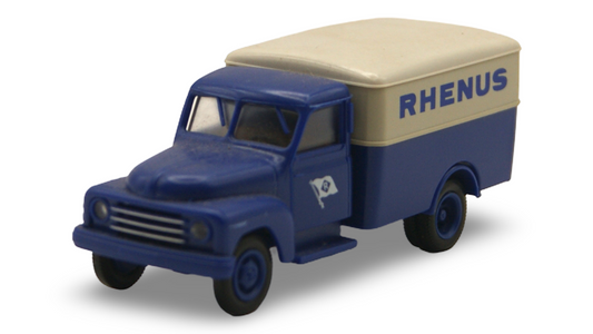 Brekina Hanomag L 28 Koffer LKW RHENUS Blau Weiß 1:87 H0