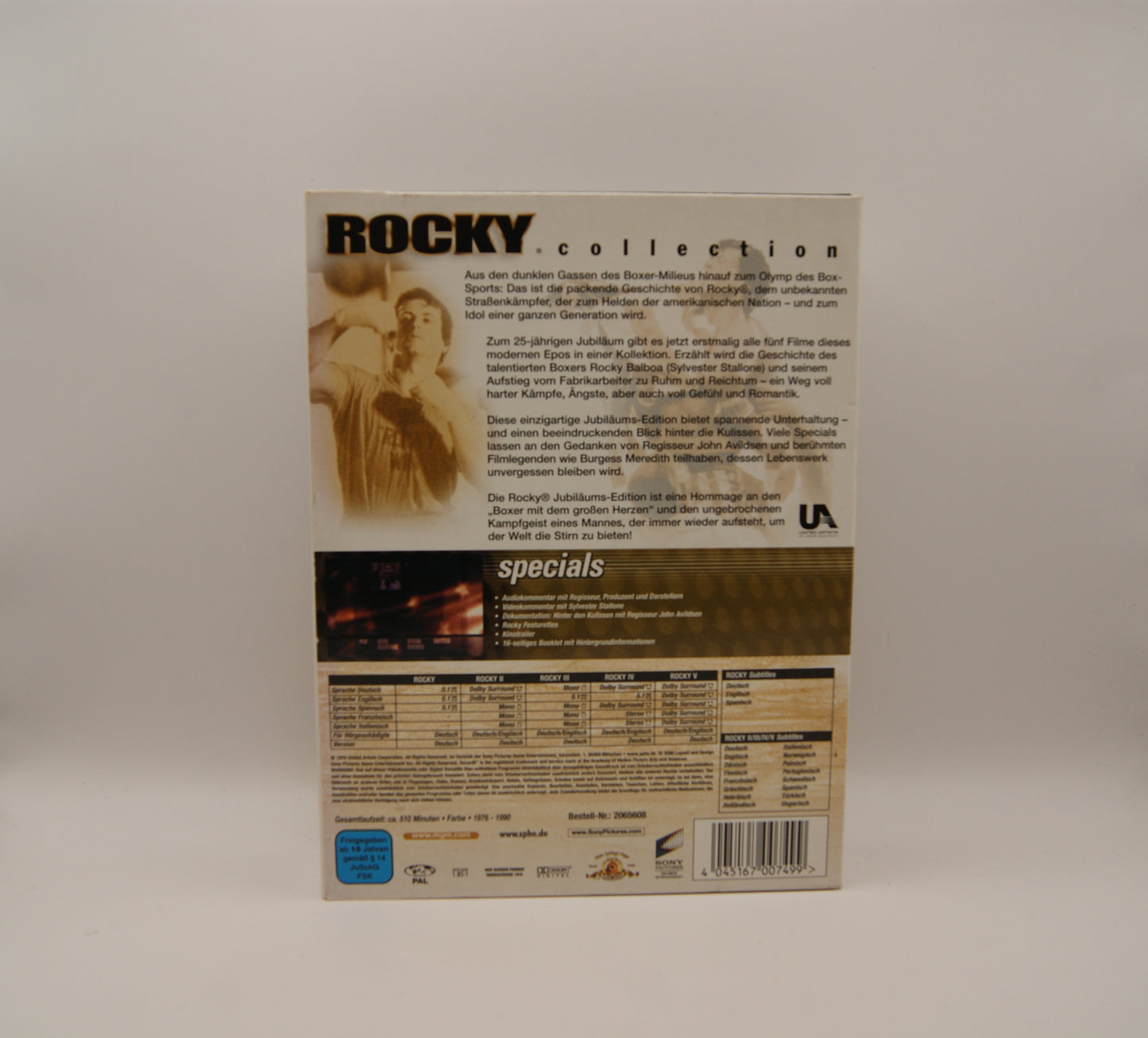 Rocky Collection I-V 25 Jahre Jubiläums-Edition 5 DVDs Sylvester Stallone