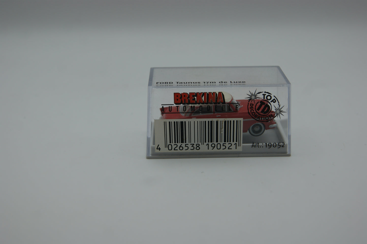Brekina 19052 Ford Taunus 17M de Luxe rot weiß 1:87 H0 OVP