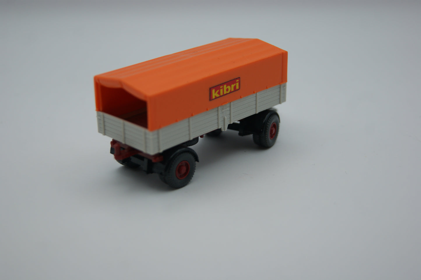Kibri Anhänger Pritsche Plane orange grau 1:87 H0 Modellbau