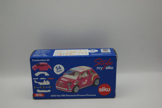 SIKU 6503 Fiat 500 Prinzessin Style my siku Bausatz 56 Sticker OVP