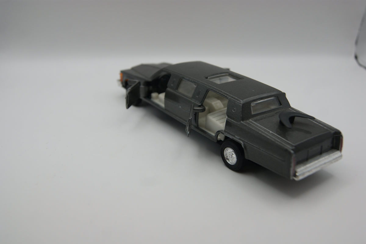 Vintage Stretch Limousine Modellauto Metall ca. 1:43 Grau 4 Türen beweglich