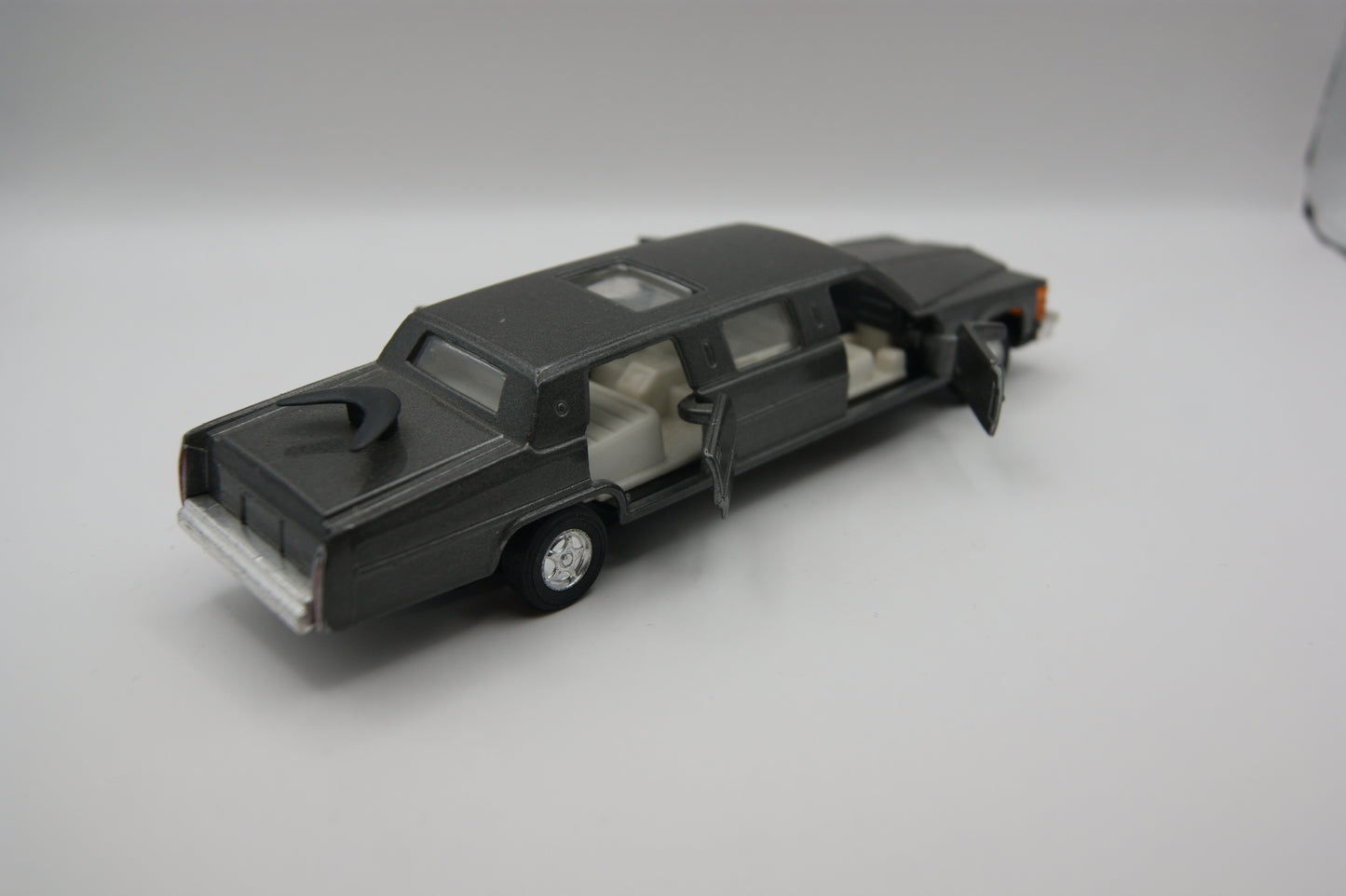 Vintage Stretch Limousine Modellauto Metall ca. 1:43 Grau 4 Türen beweglich