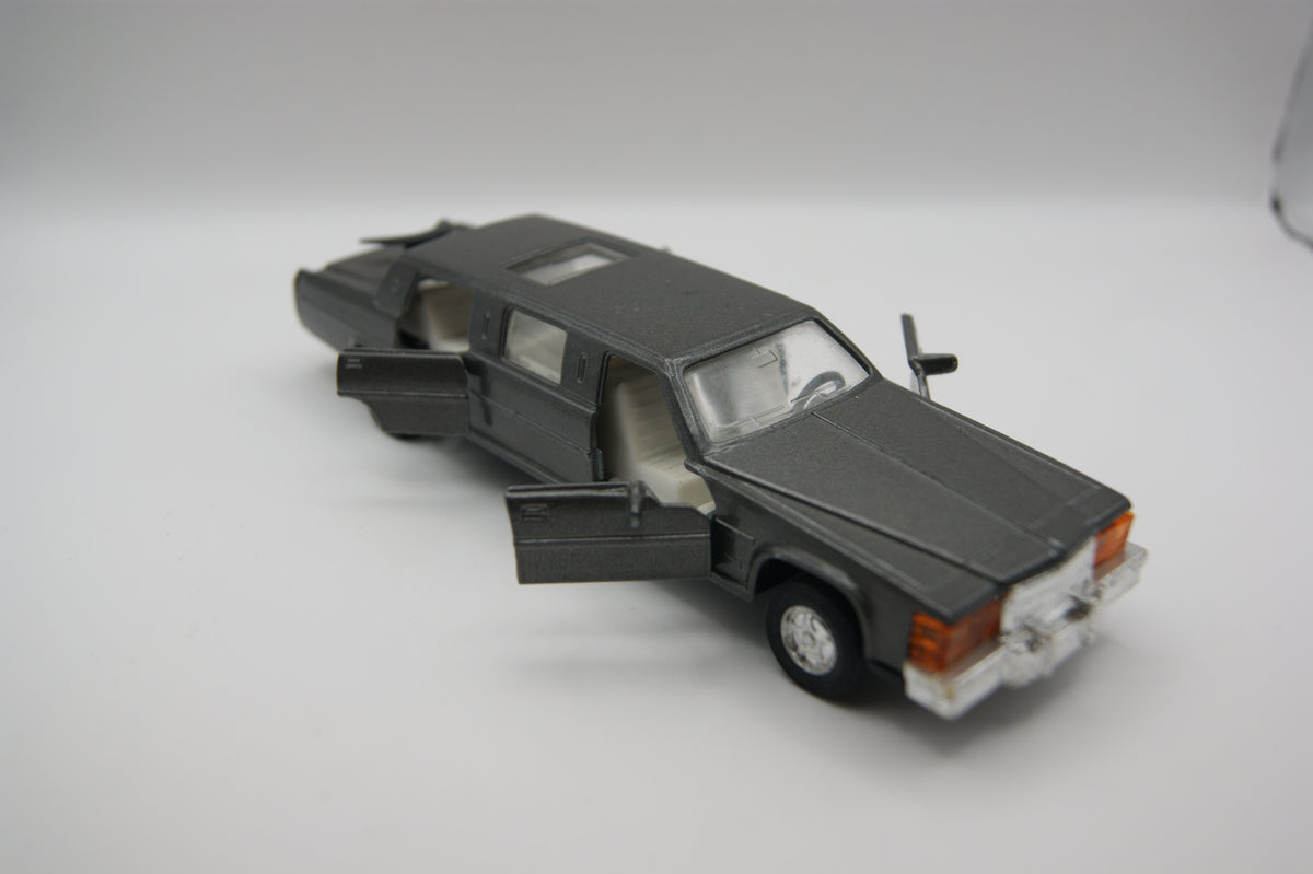 Vintage Stretch Limousine Modellauto Metall ca. 1:43 Grau 4 Türen beweglich