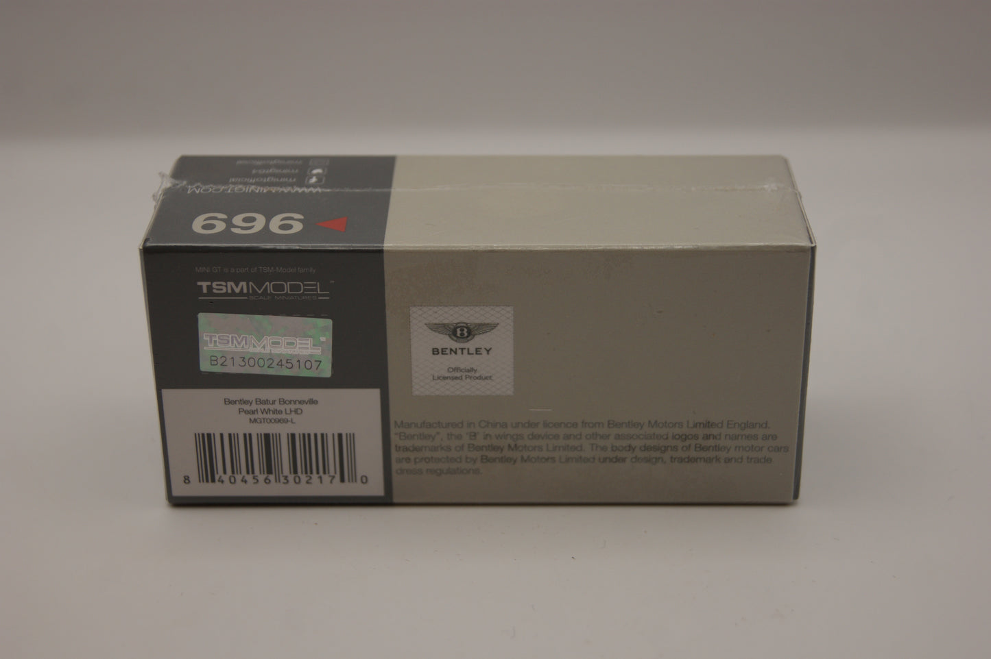 MINI GT 969 Bentley Batur Bonneville Pearl White LHD 1:64 MGT00969-L OVP
