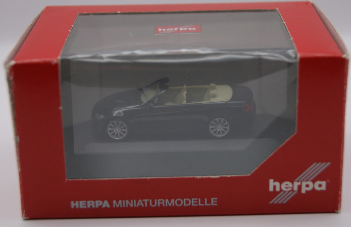 Herpa BMW M3 Cabrio E93 1:87 H0 tiefschwarz OVP Vitrine BMW Modell 023955