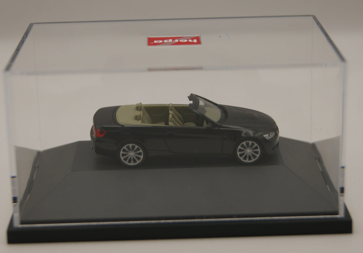 Herpa BMW M3 Cabrio E93 1:87 H0 tiefschwarz OVP Vitrine BMW Modell 023955