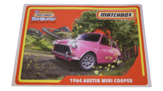 Matchbox ToyShow Leipzig 2022 Plakat Austin Mini Cooper 100 x 70 cm