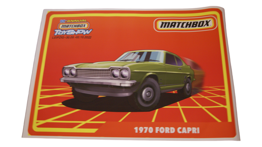 Matchbox ToyShow Leipzig 2022 Ford Capri 1970 Plakat 100 x 70 cm