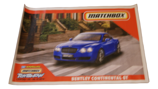 Matchbox ToyShow Leipzig 2019 Bentley Continental GT Plakat 95 x 65 cm