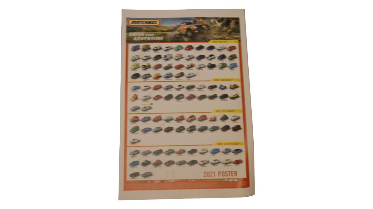 Matchbox 2021 Poster Modellübersicht MBX Serien 43 x 28 cm