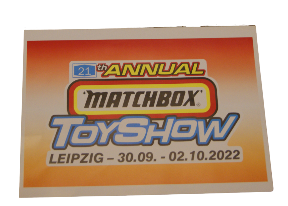 Matchbox ToyShow Leipzig 2022 Eventposter Schild 44 x 31,5 cm stabiler Karton