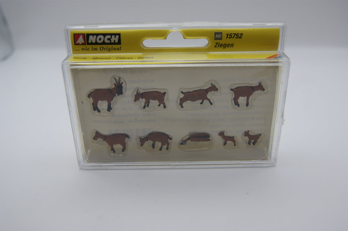 NOCH 15752 Ziegen 9 Stück H0 1:87 Figuren Tiere Modellbahn OVP