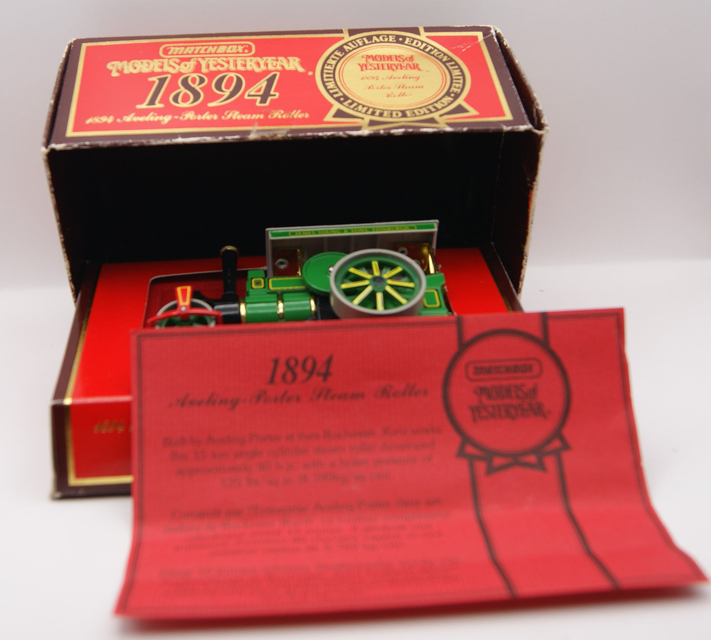Matchbox Models of Yesteryear Y-21 1894 Aveling & Porter Steam Roller Limited Edition OVP