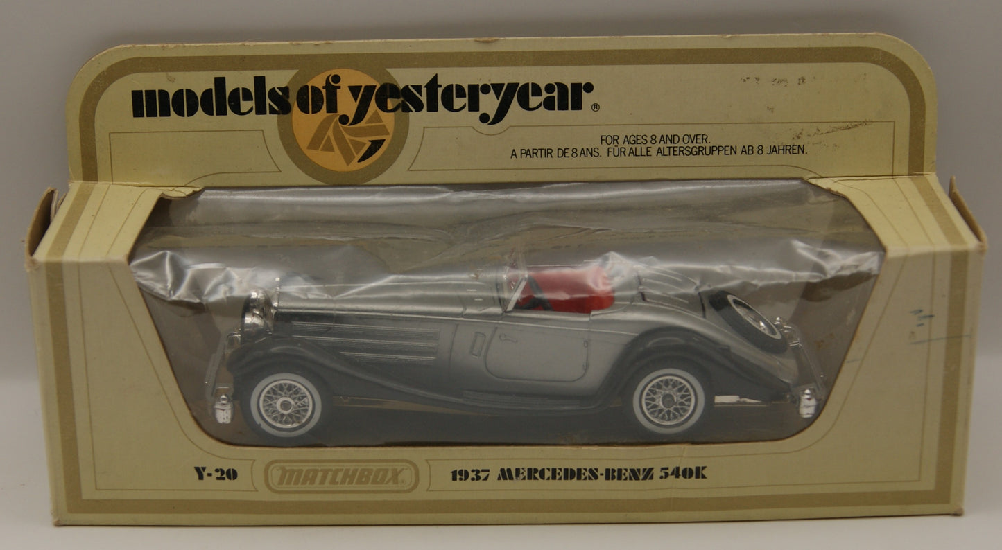 Matchbox Models of Yesteryear Y-20 Mercedes-Benz 540K 1937 Silber OVP Lesney England