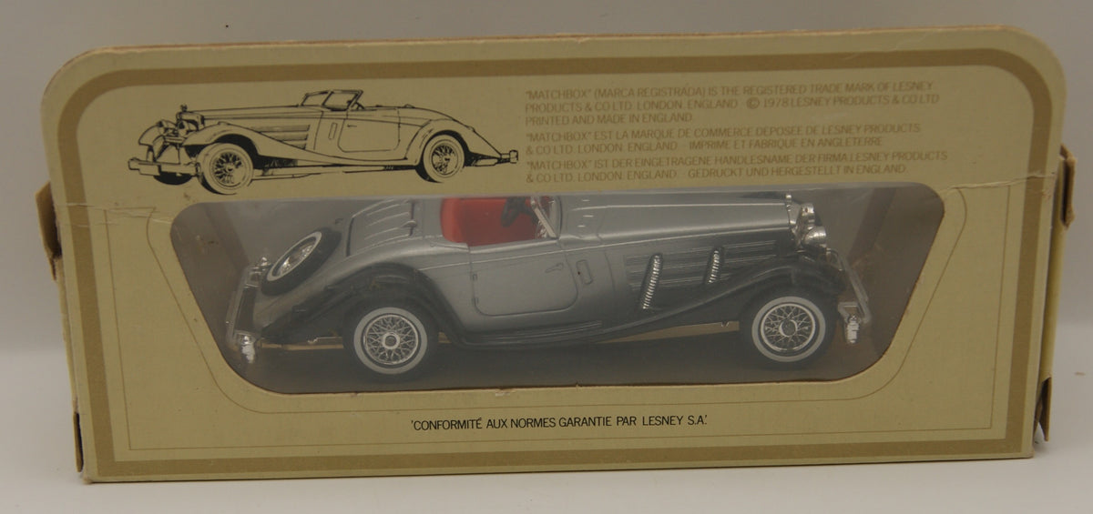 Matchbox Models of Yesteryear Y-20 Mercedes-Benz 540K 1937 Silber OVP Lesney England