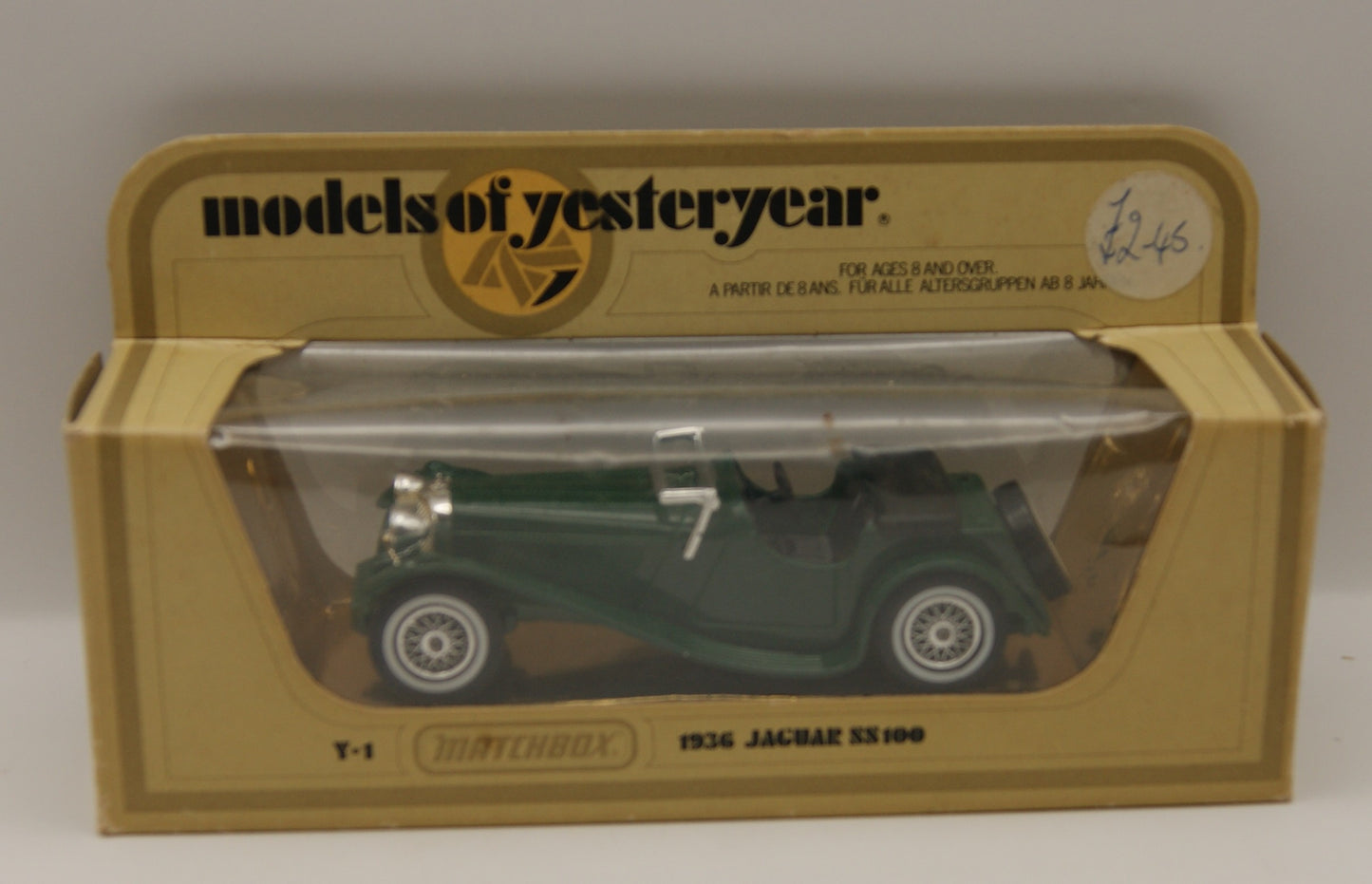 Matchbox Models of Yesteryear Y-1 1936 Jaguar SS100 Grün OVP Lesney England