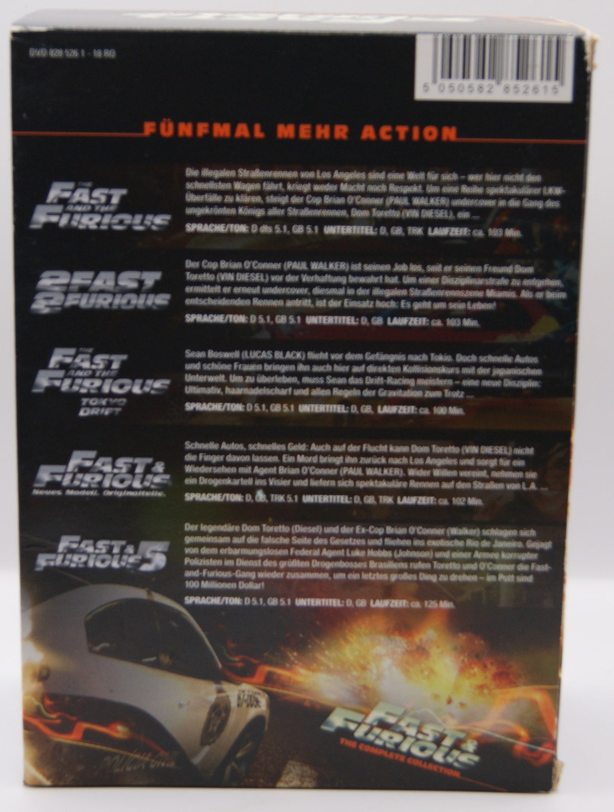 Fast & Furious – The Complete Collection – 5 DVDs