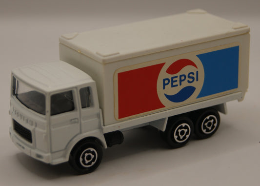 Majorette 214 Saviem SM Container Truck Pepsi Weiß 1:100 Made in France Vintage