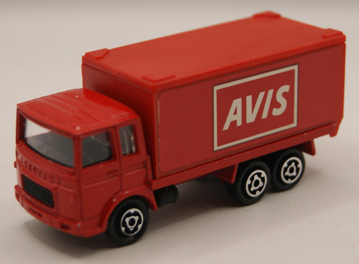 Majorette 214 Saviem SM Container Truck AVIS Rot 1:100 Vintage Made in France