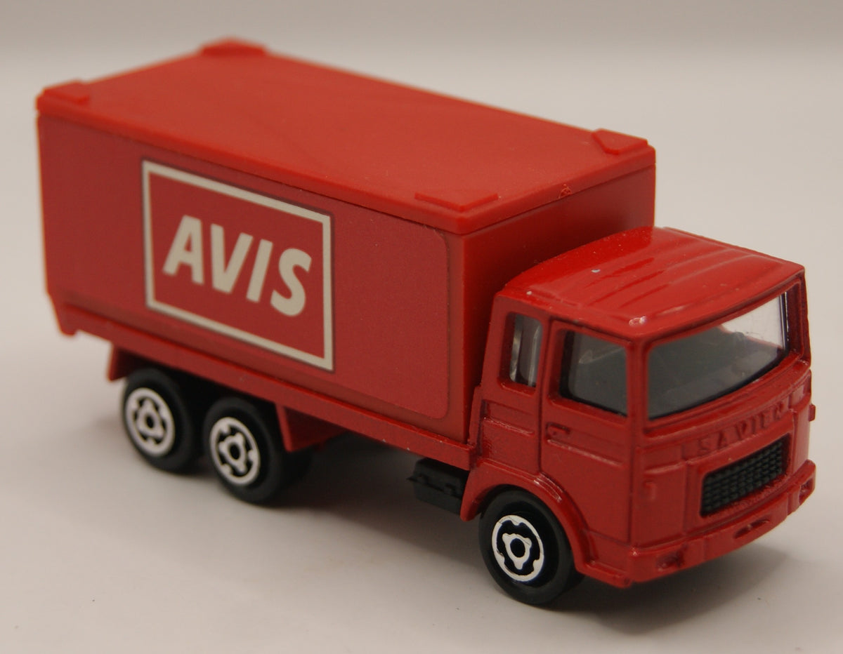 Majorette 214 Saviem SM Container Truck AVIS Rot 1:100 Vintage Made in France
