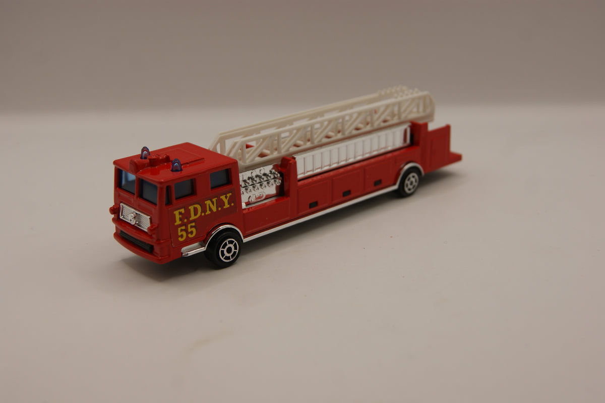 Majorette 612 FDNY 55 Hook & Ladder Feuerwehr Leiterwagen Vintage 1:87