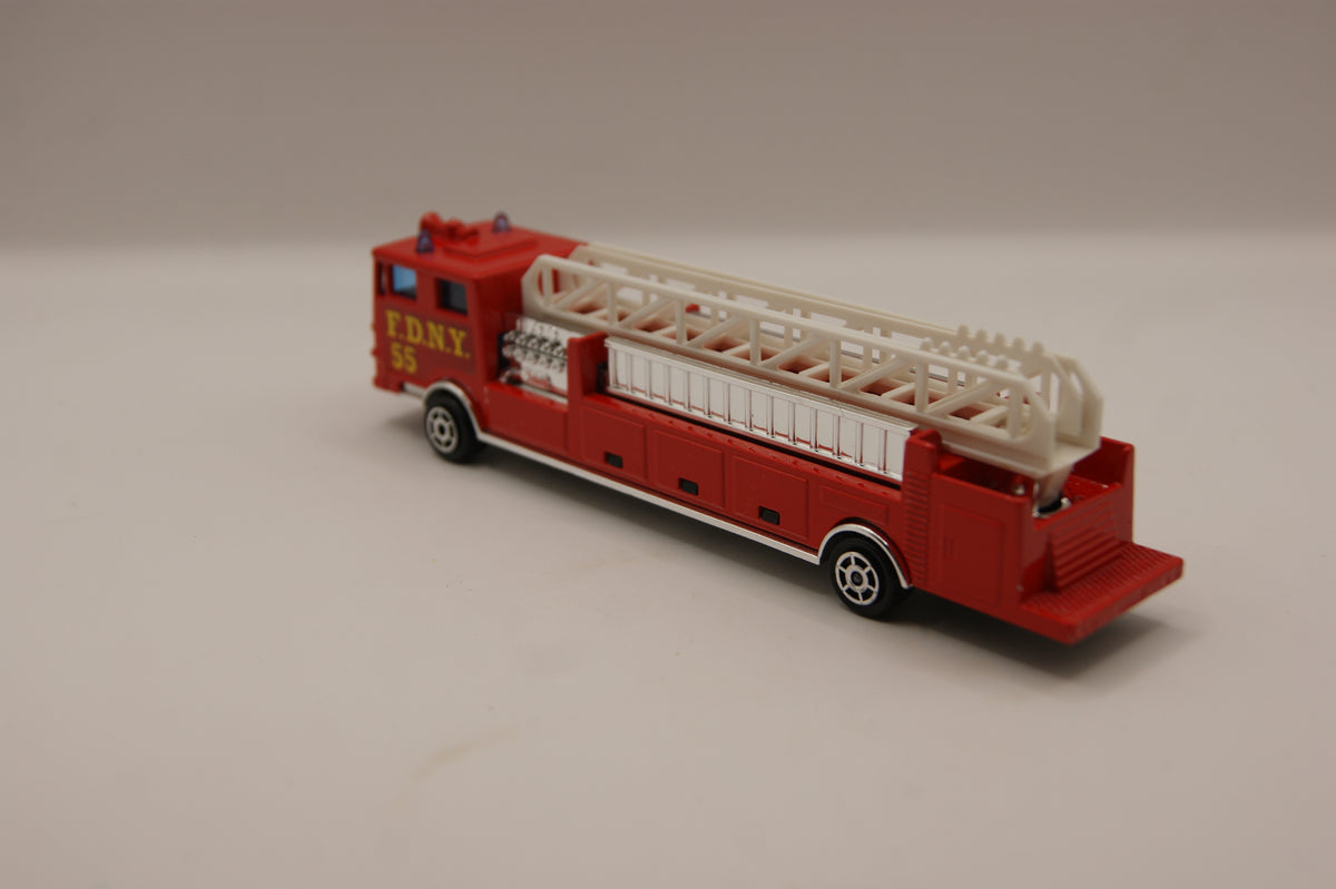 Majorette 612 FDNY 55 Hook & Ladder Feuerwehr Leiterwagen Vintage 1:87