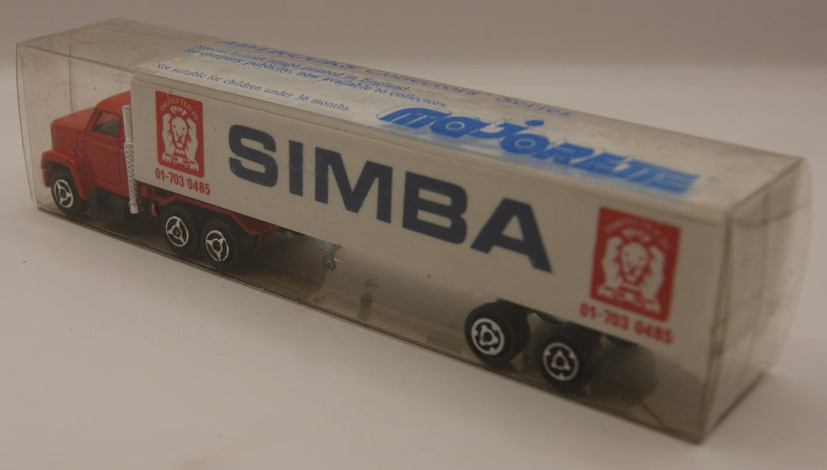 Majorette Vintage Sattelzug „SIMBA“ Werbetruck rot/weiß mit Originalbox