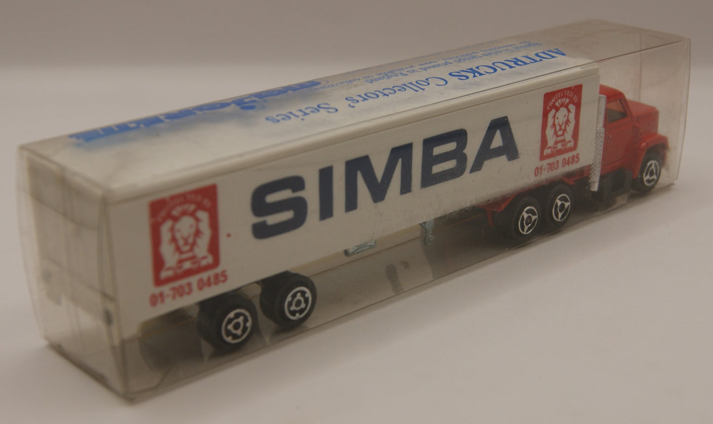Majorette Vintage Sattelzug „SIMBA“ Werbetruck rot/weiß mit Originalbox