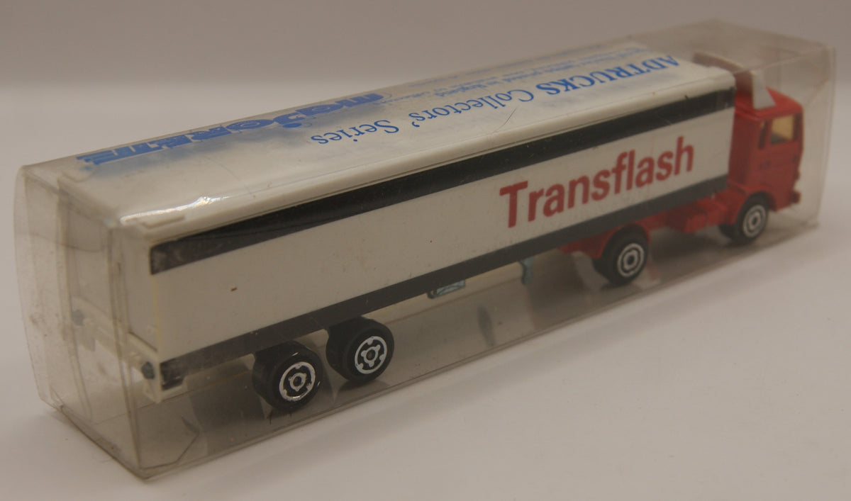 Majorette Vintage Sattelzug „Transflash“ Werbetruck rot/weiß mit Originalbox