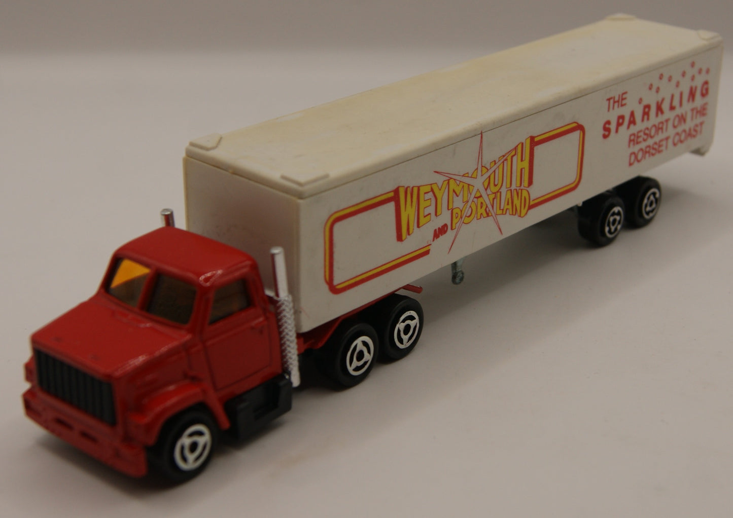 Majorette France Vintage Sattelzug Weymouth Portland Sparkling Resort Werbetruck