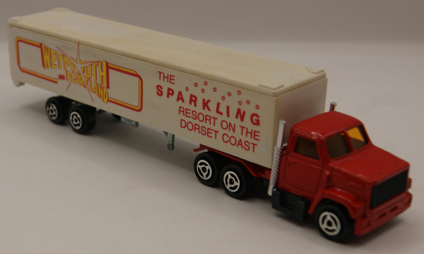Majorette France Vintage Sattelzug Weymouth Portland Sparkling Resort Werbetruck