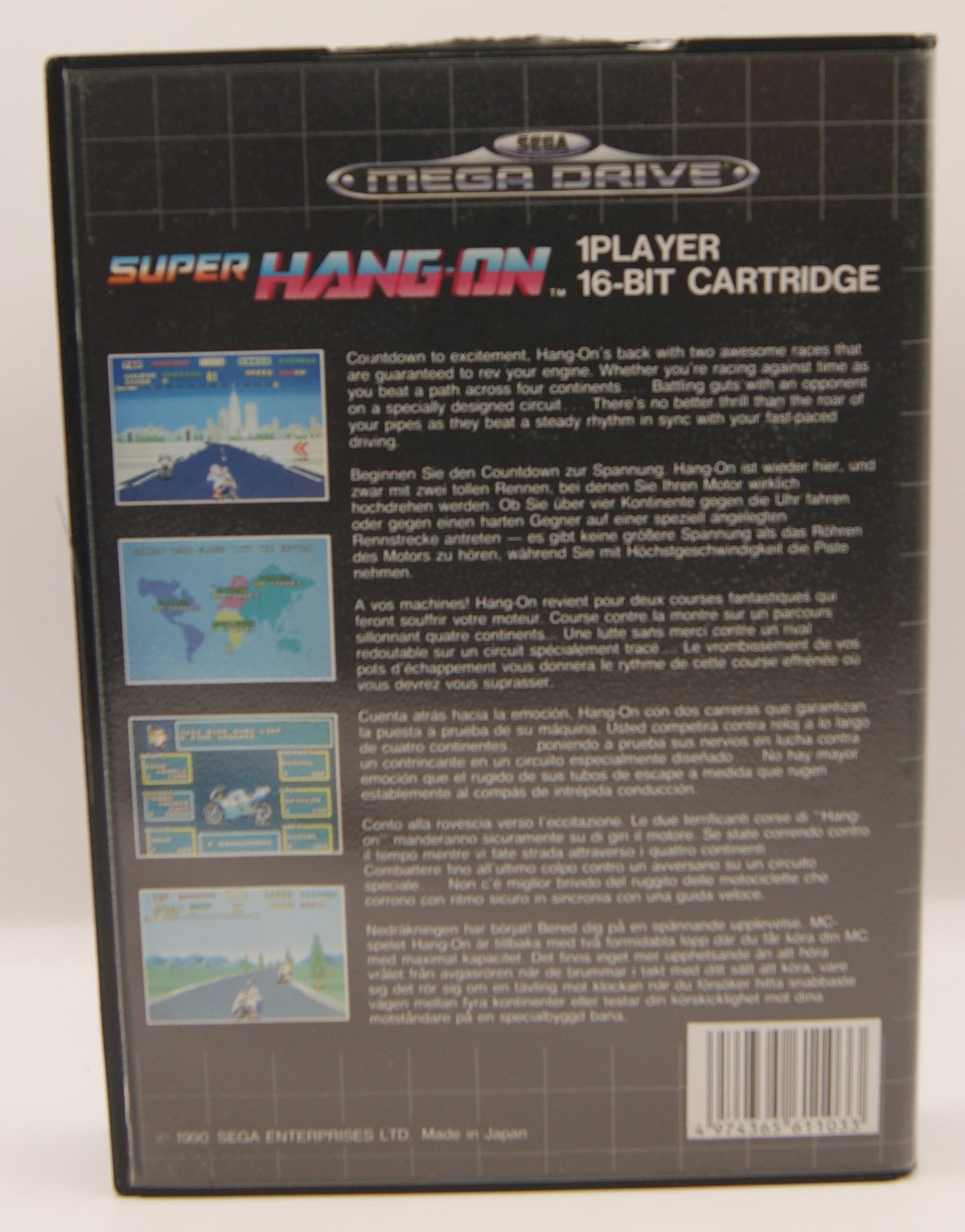 Super Hang-On SEGA Mega Drive PAL CIB komplett Box Anleitung Modul 1990
