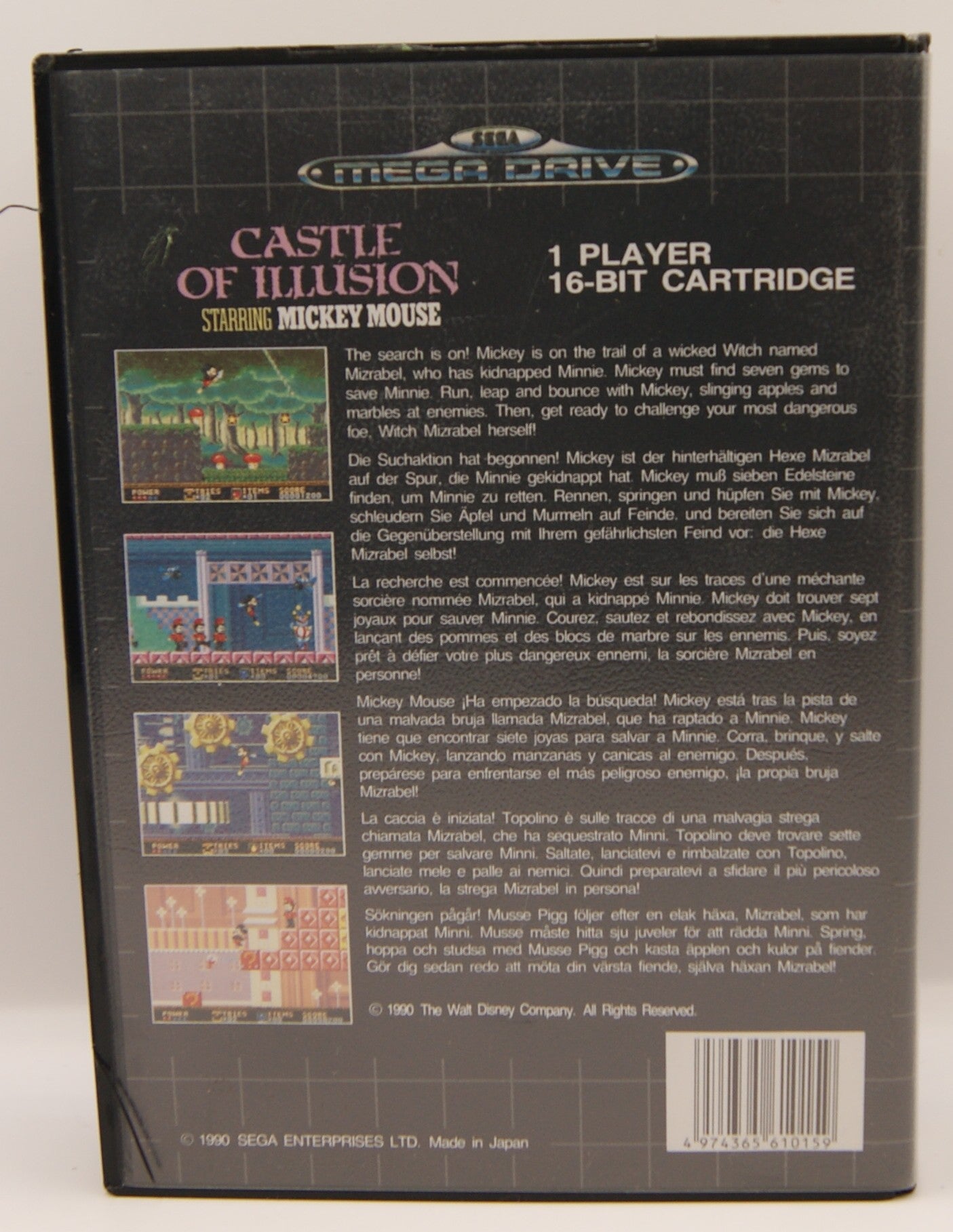 Castle of Illusion starring Mickey Mouse SEGA Mega Drive PAL Box Modul ohne Anleitung