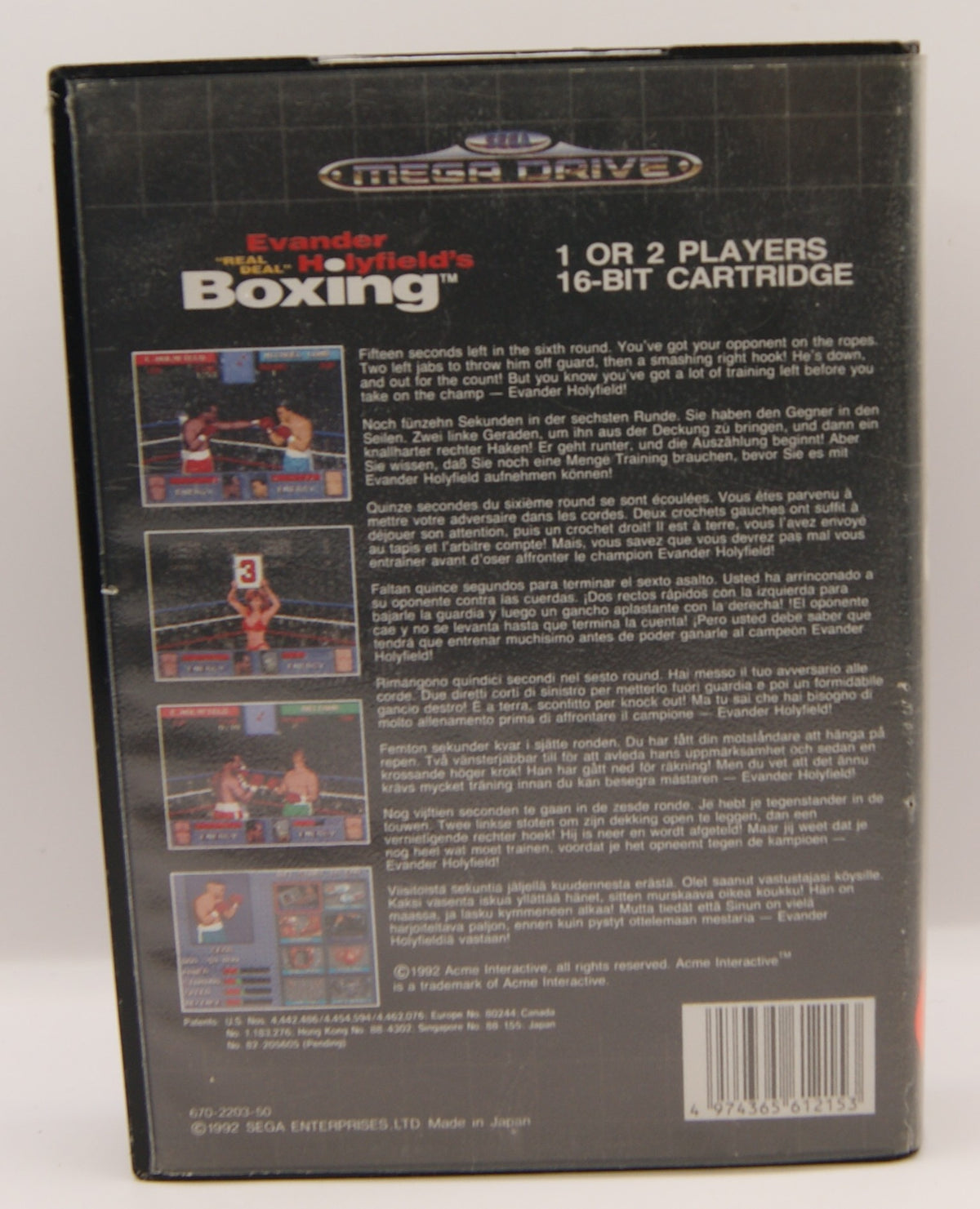 SEGA Mega Drive Evander Holyfield’s Real Deal Boxing PAL OVP Anleitung komplett