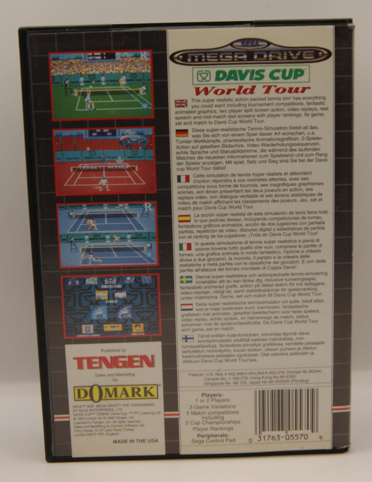 SEGA Mega Drive Davis Cup World Tour Tengen PAL OVP Anleitung komplett CIB Tennis