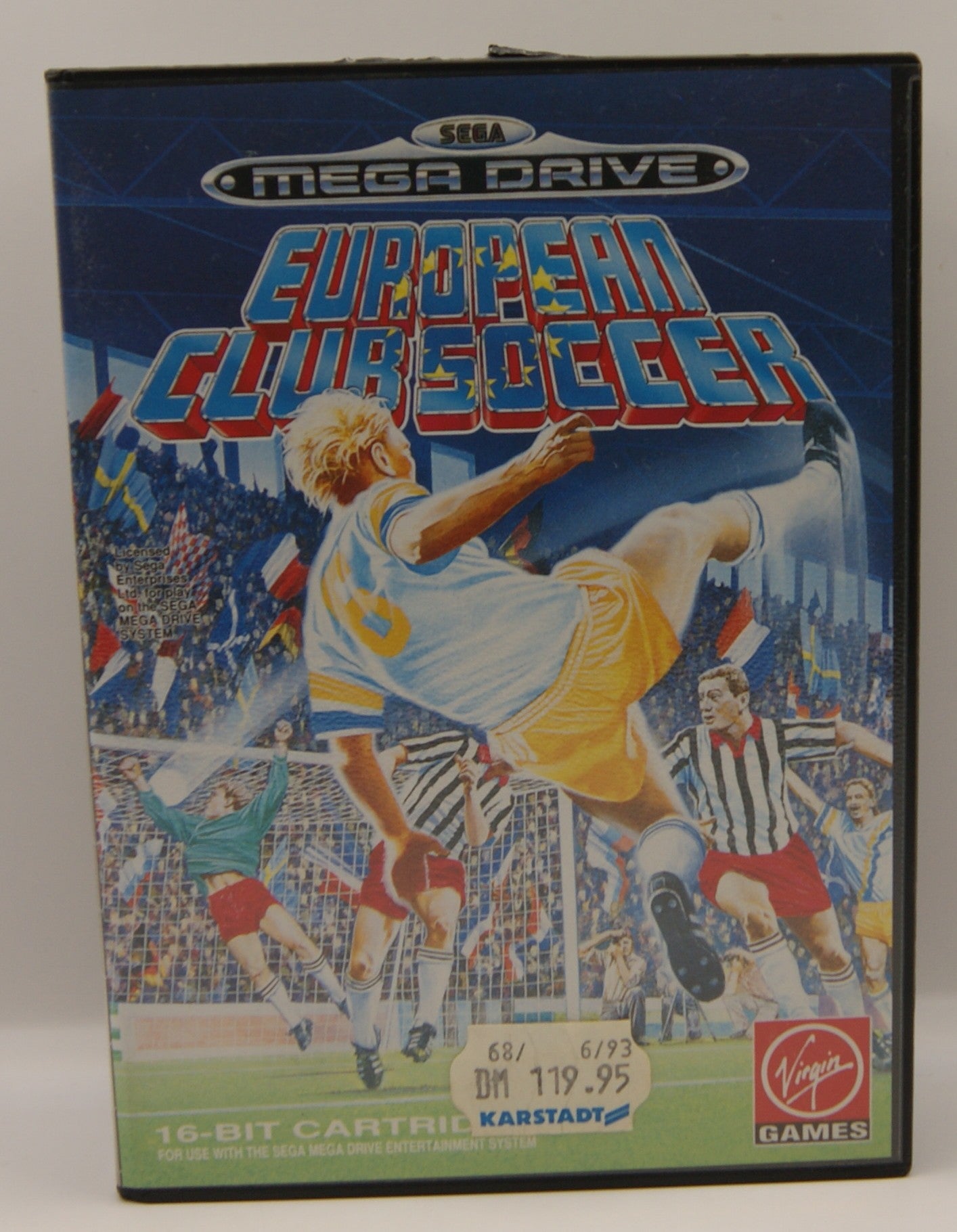 SEGA Mega Drive European Club Soccer PAL OVP Anleitung komplett CIB Virgin 1992