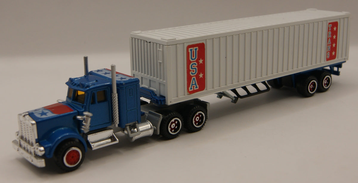 Majorette 603 Kenworth W900 USA Trans Container Truck Vintage 1:87 Made in France
