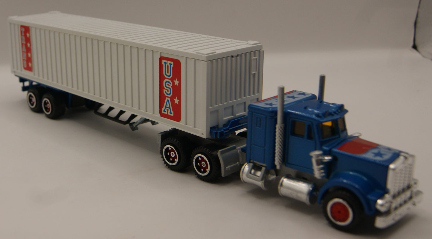 Majorette 603 Kenworth W900 USA Trans Container Truck Vintage 1:87 Made in France