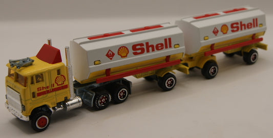 Majorette 605 Ford CL 9000 Shell Tankzug Road Train 1:87 Vintage Made in France