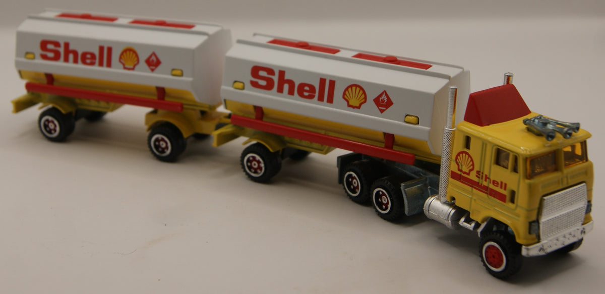 Majorette 605 Ford CL 9000 Shell Tankzug Road Train 1:87 Vintage Made in France
