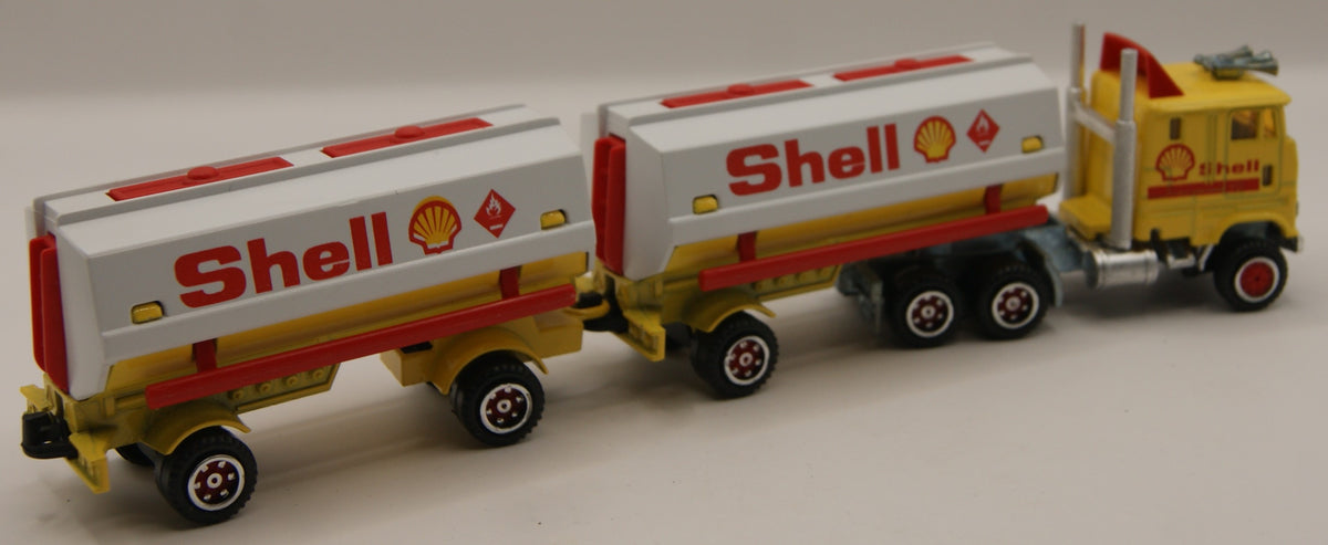 Majorette 605 Ford CL 9000 Shell Tankzug Road Train 1:87 Vintage Made in France
