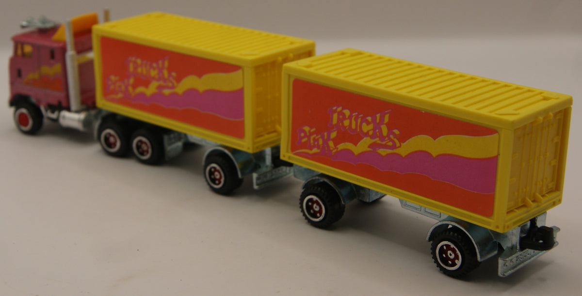 Majorette Ford CL 9000 Pink Trucks Doppel-Container Road Train 1:87 Made in France