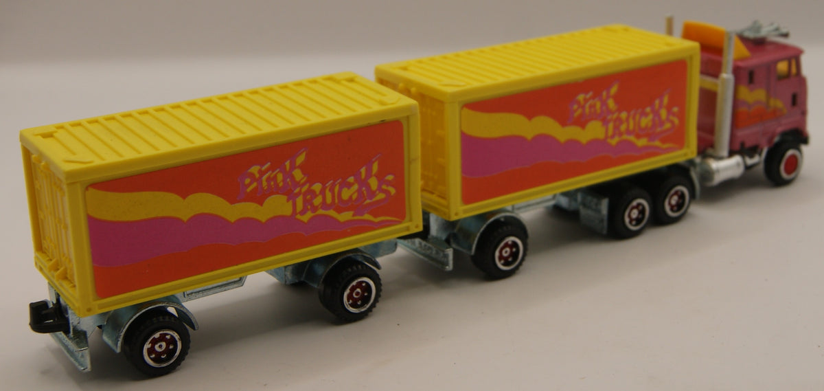 Majorette Ford CL 9000 Pink Trucks Doppel-Container Road Train 1:87 Made in France