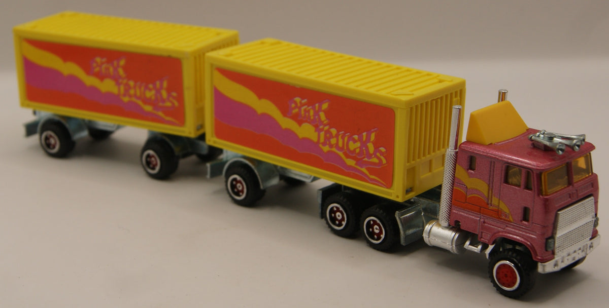 Majorette Ford CL 9000 Pink Trucks Doppel-Container Road Train 1:87 Made in France