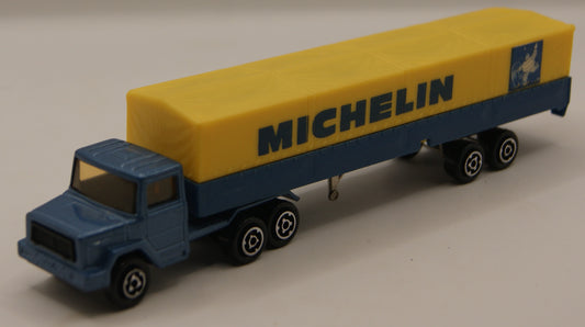 Majorette Magirus Deutz Michelin Planen-Sattelzug 1:100 Vintage Made in France