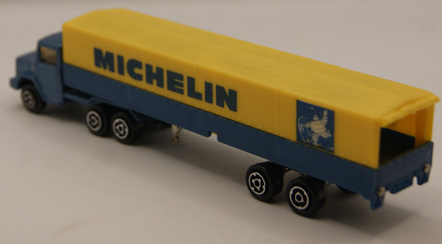 Majorette Magirus Deutz Michelin Planen-Sattelzug 1:100 Vintage Made in France