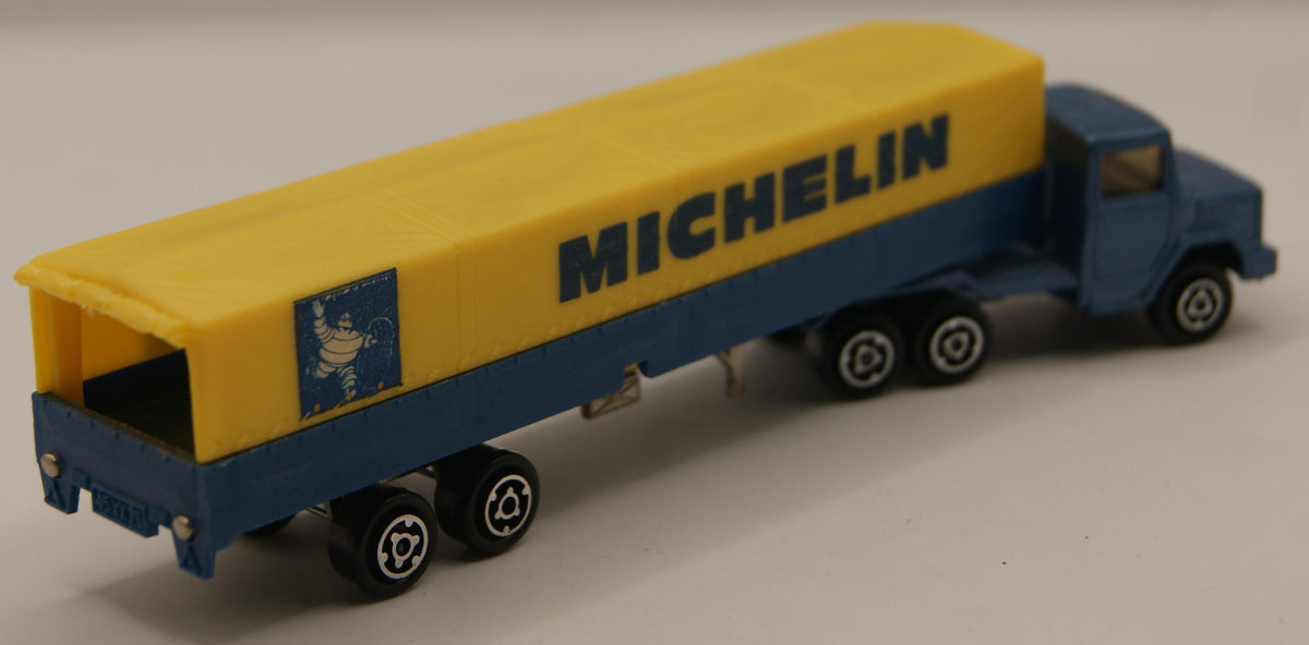 Majorette Magirus Deutz Michelin Planen-Sattelzug 1:100 Vintage Made in France